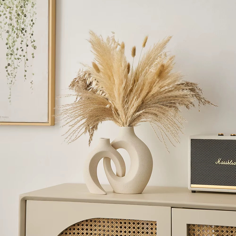 Nordic Style Vase Decoration Home Room Shelf Accessories Ceramic Vase Decor Office Bookshelf Decorative Vases Modern Flower Pot