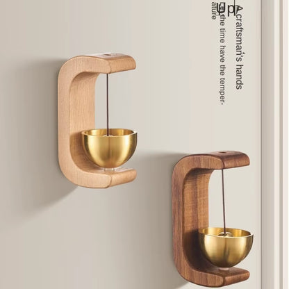 Dopamine Wind Chime Suction Door Entry Reminder Bell Magnetic Suction Wooden Doorbell Double-Sided Tape Hanging Wind Chime
